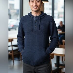 California Shirt Co Dark Blue Sweater Hoodie Size Small